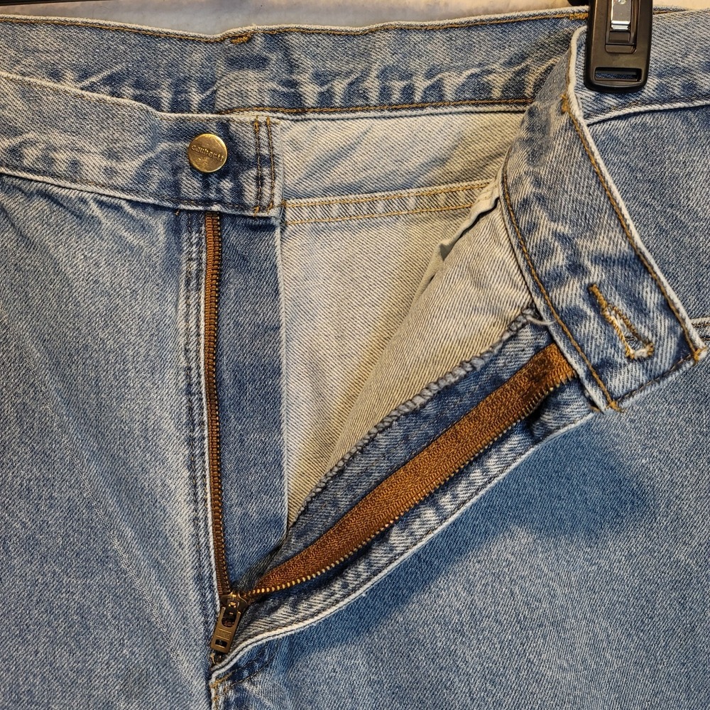 Carhartt Blue Denim Work Jeans Traditional Fit B18 Men Size 40 x 32 - Picture 6 of 11
